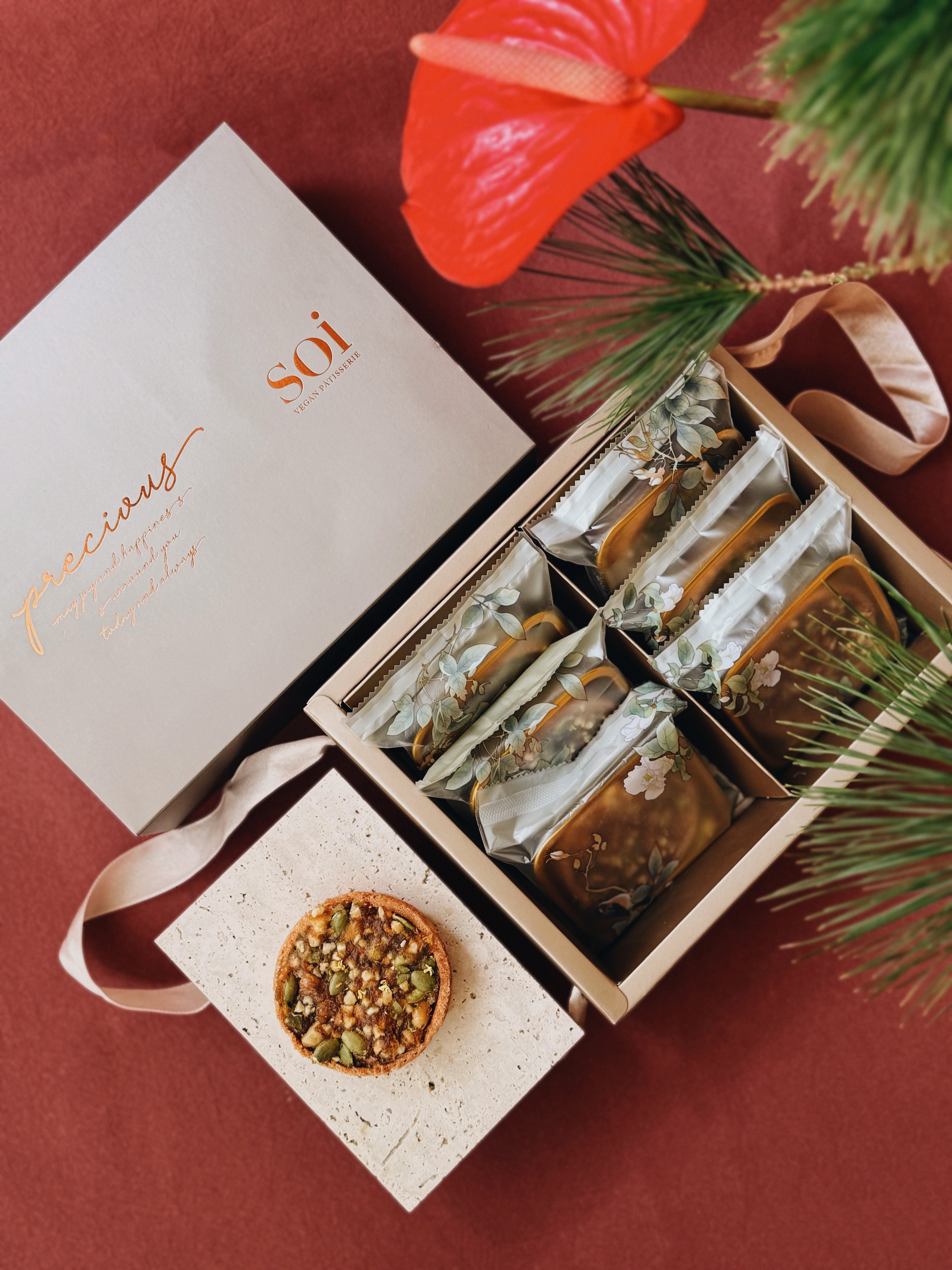 【2026新年禮盒】全素桂花鳳梨堅果塔6入