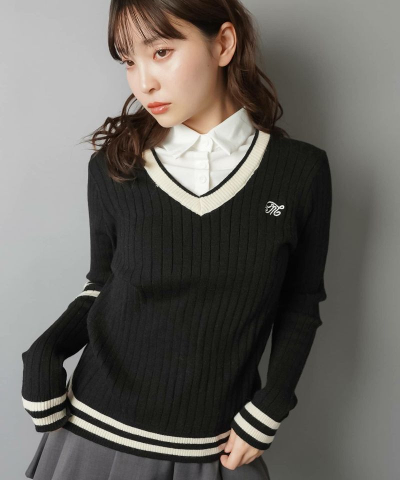 日本預訂 WINTER SALE SS 學院風假兩件TOP