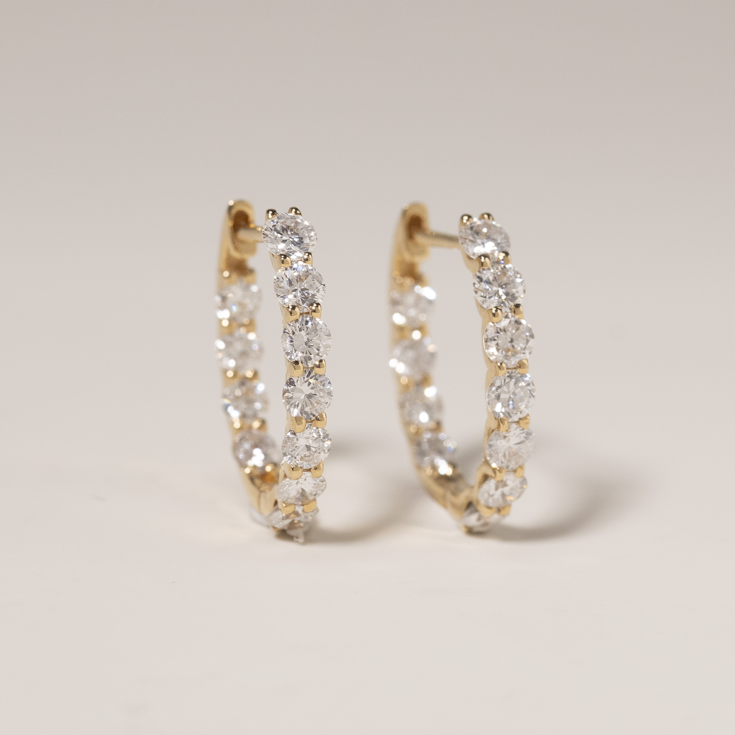 18K 1.12ct U shape Diamond Earring