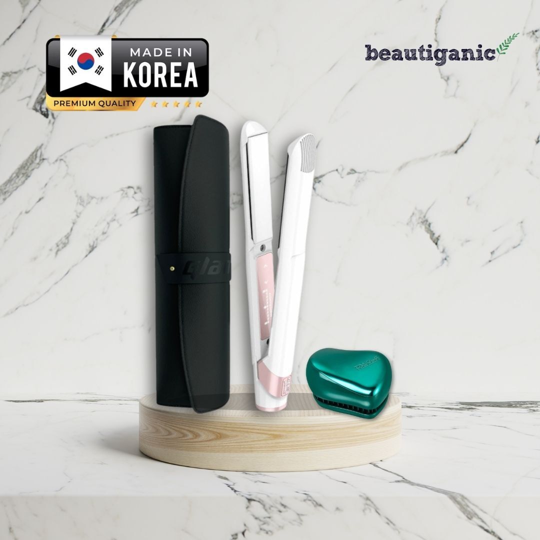 Glampalm GP201T 專業造型夾 [平面｜板闊1寸] - 雪白櫻花粉 [限量系列 ] - 2年官方保養