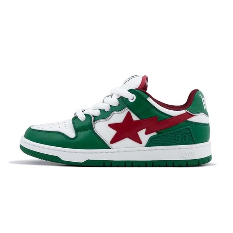 A Bathing Ape BAPE Sk8 Sta #1 M2 'Green' 流星 白綠紅 男鞋 BAPE-512 [台灣現貨]