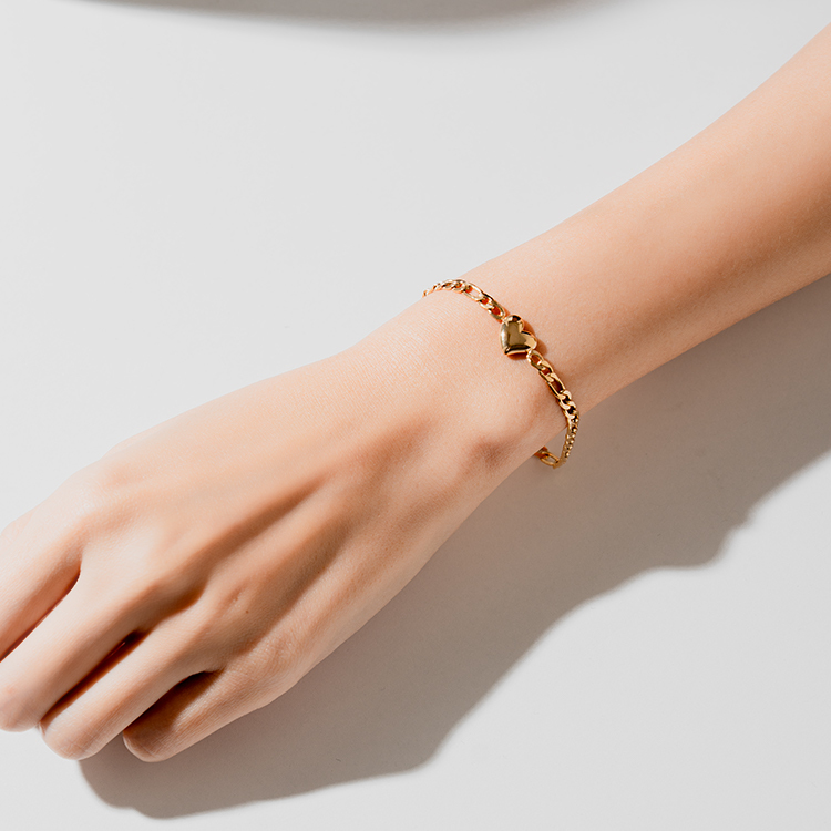 miramira心語｜鎖心粗鍊手鍊C0626-金92357