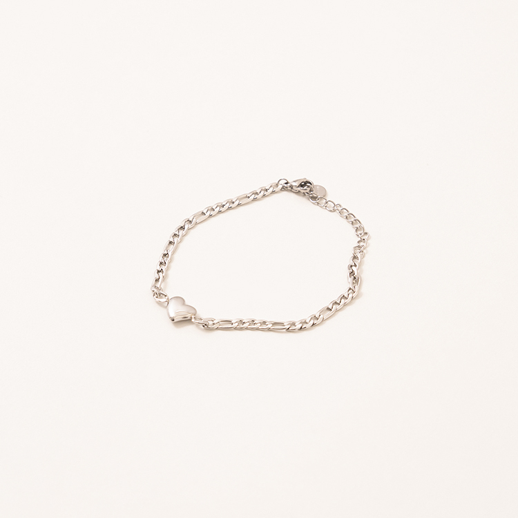 miramira心語｜鎖心粗鍊手鍊C0626-銀90173