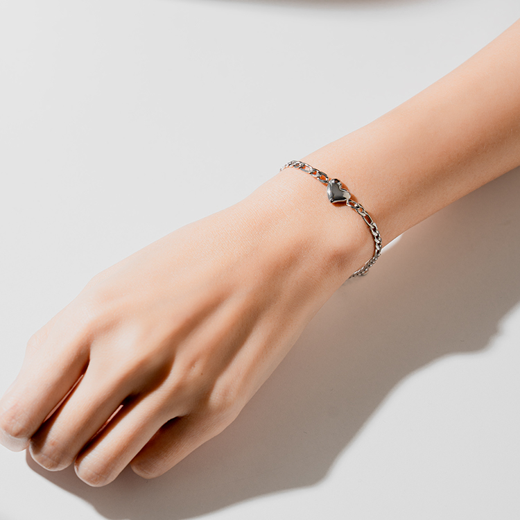 miramira心語｜鎖心粗鍊手鍊C0626-銀90173