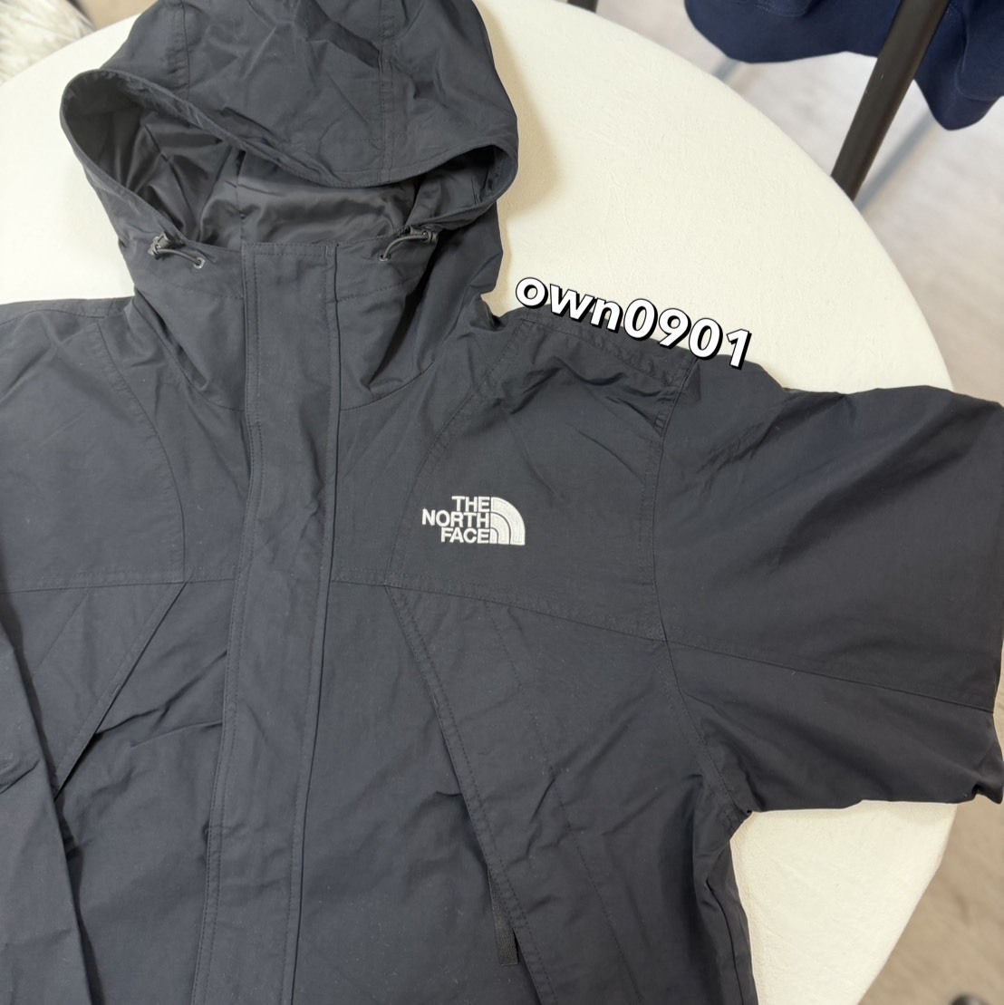 【OWN】The North Face 防風 防潑水 衝鋒外套 連帽外套 不分男女 黑色 黑標 經典款