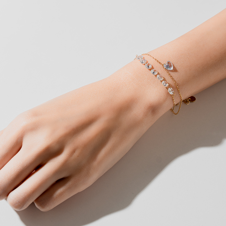 miramira微光｜雙層白鋯石手鍊C0872-金99387