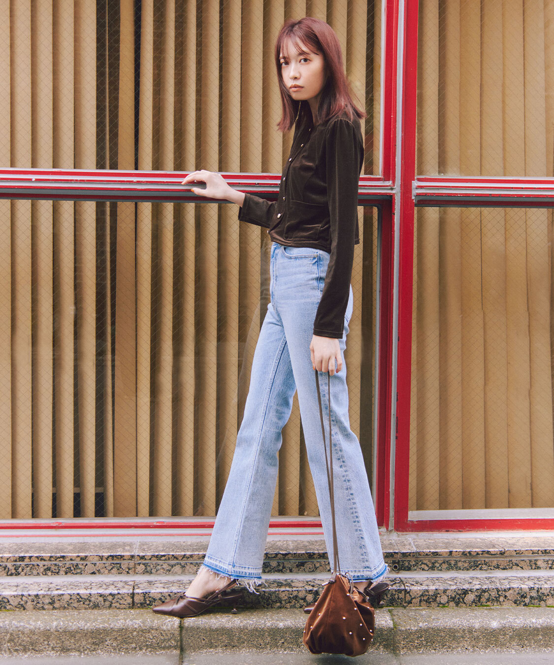 [預購]折扣COCO DEAL 牛仔喇叭褲