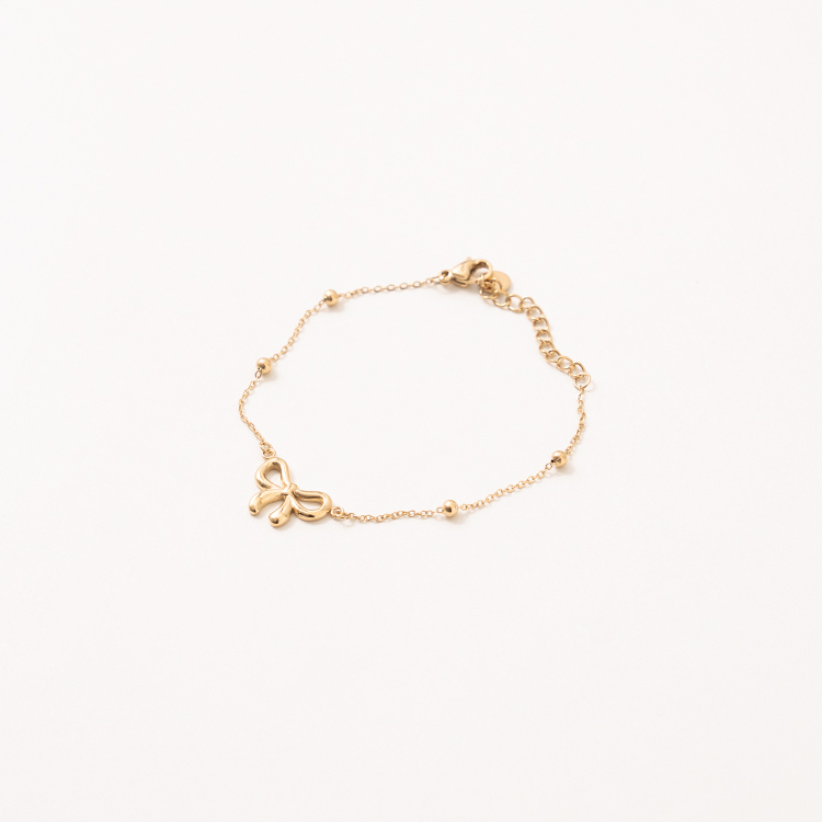 miramira純映｜單層蝴蝶結墜手鍊C0962-金66755