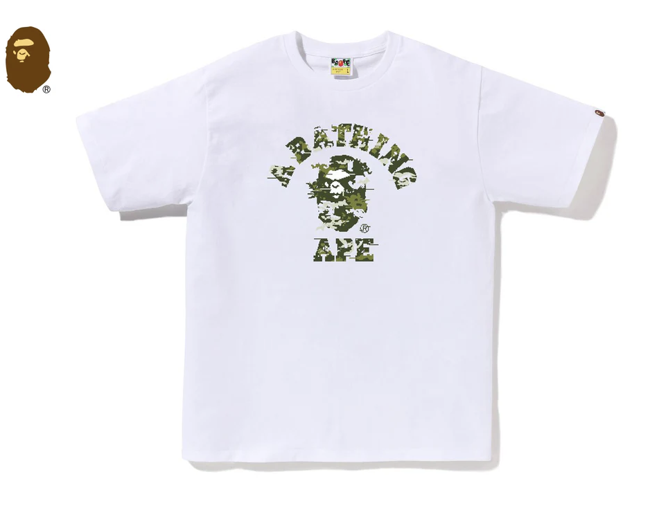 【BAPE男生】0103 發售 MULTI PIXEL CAMO COLLEGE TEE