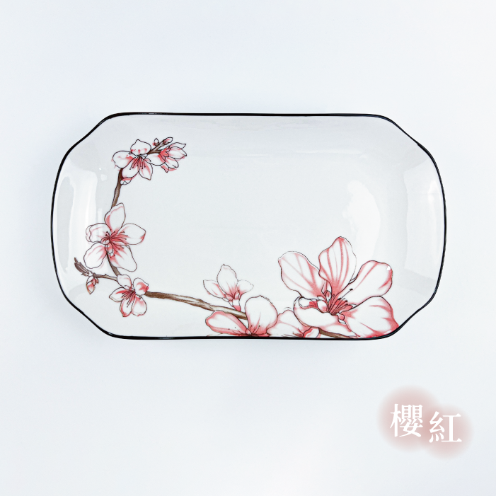 12吋長方盤-共八色  【陶杯杯瓷器】