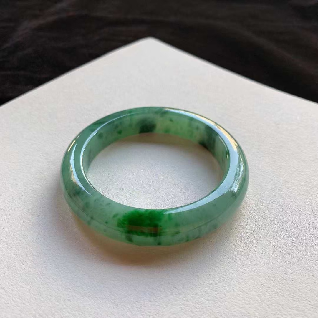 翡翠辣綠正圈手鐲,天然翡翠A玉, 緬甸玉, Jade, Jadeite