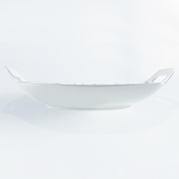 9吋雙耳圓烤盤-杜鵑花紅 【陶杯杯瓷器】