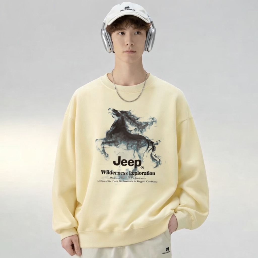 JEEP 圓領 落肩 馬年踢