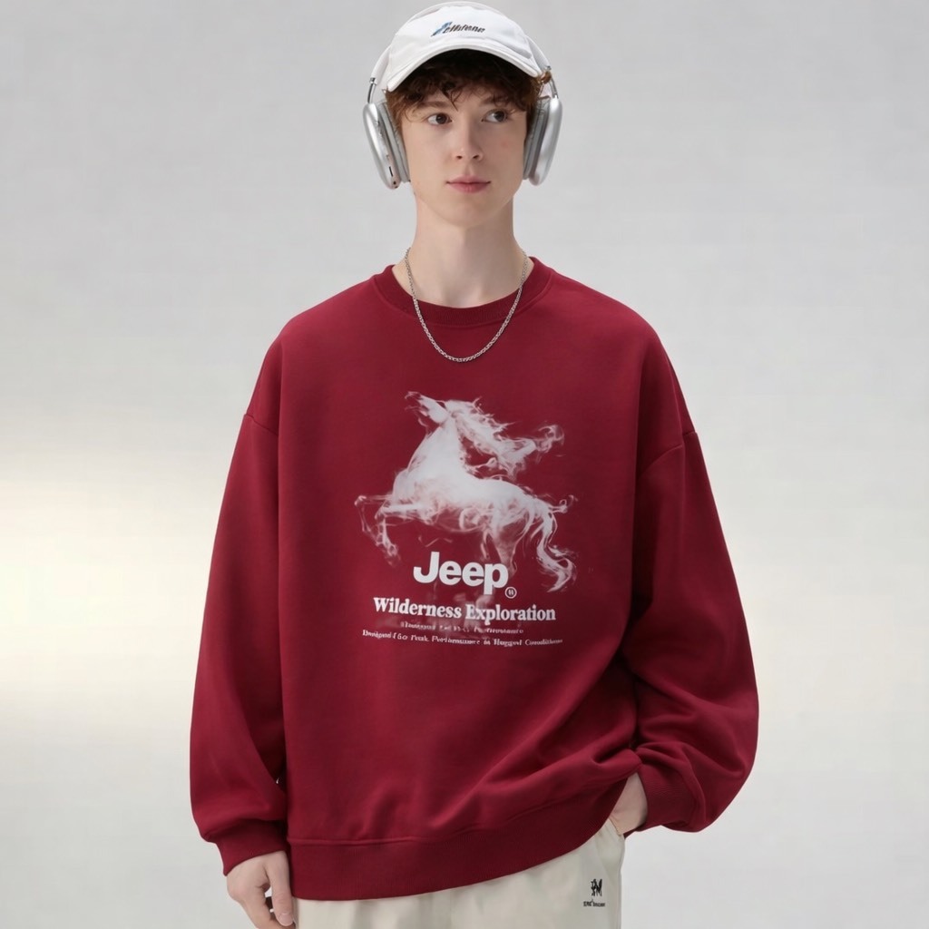 JEEP 圓領 落肩 馬年踢