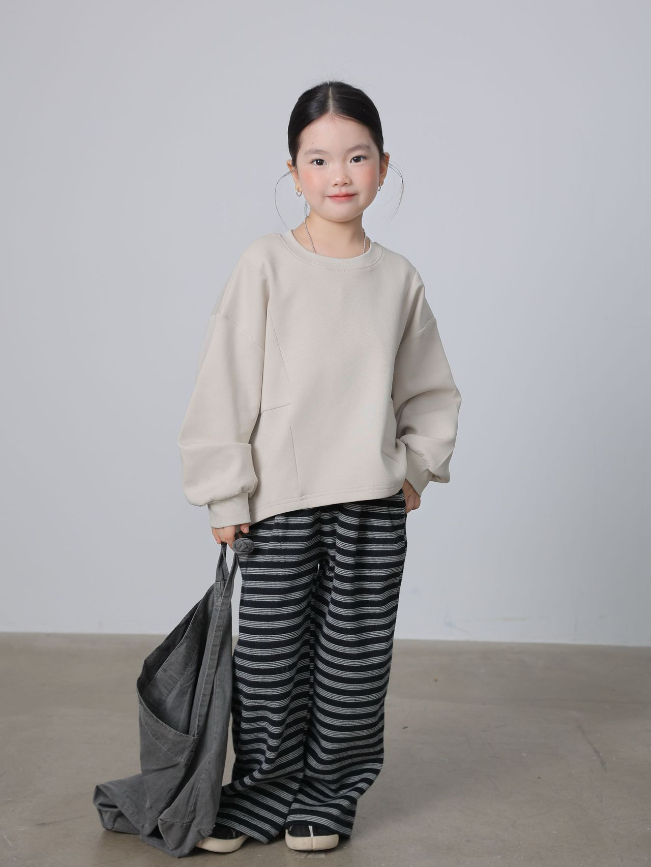 純色拼接親子上衣(90-150/F)