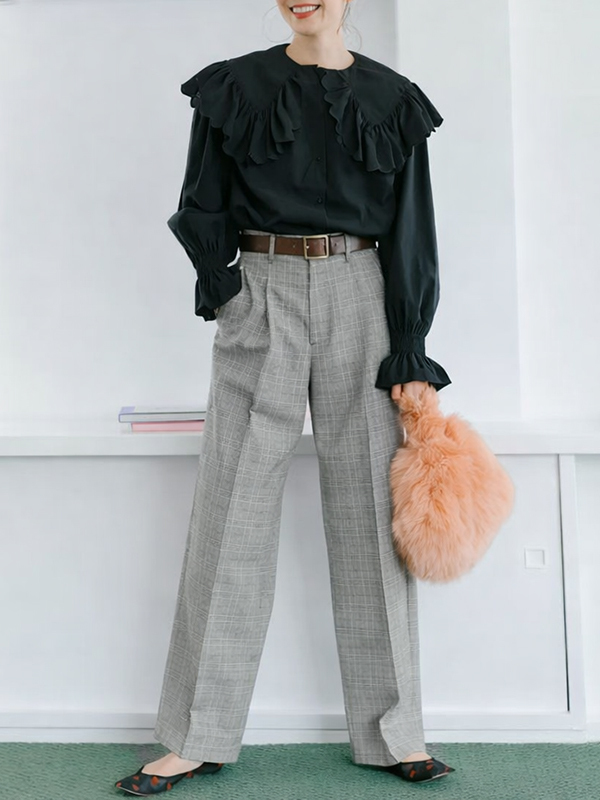 BLANCHA 皮草小方包(粉橘)