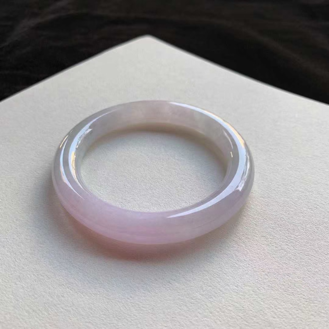 12252350 60.4mm翡翠冰粉紫圓條手鐲 (60-62)