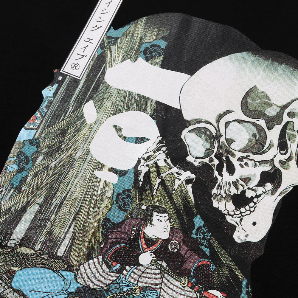 UKIYO-E X A BATHING APE 歌川國芳 骷顱頭 黑色 / 白色 / 海軍藍 1L73110918