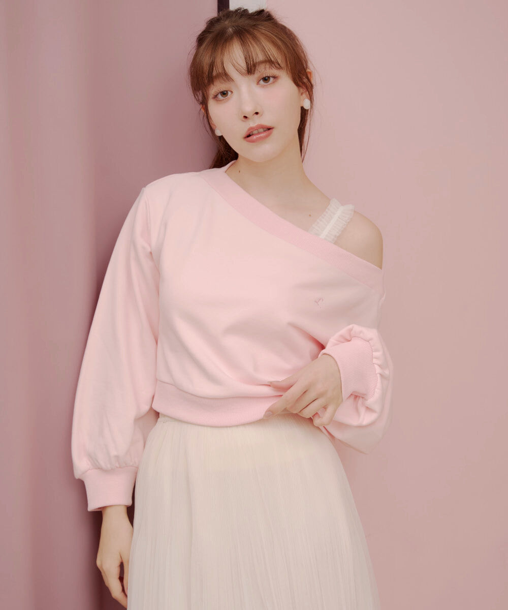 [預購] 折扣LILLIAN CARAT 露肩設計棉質上衣