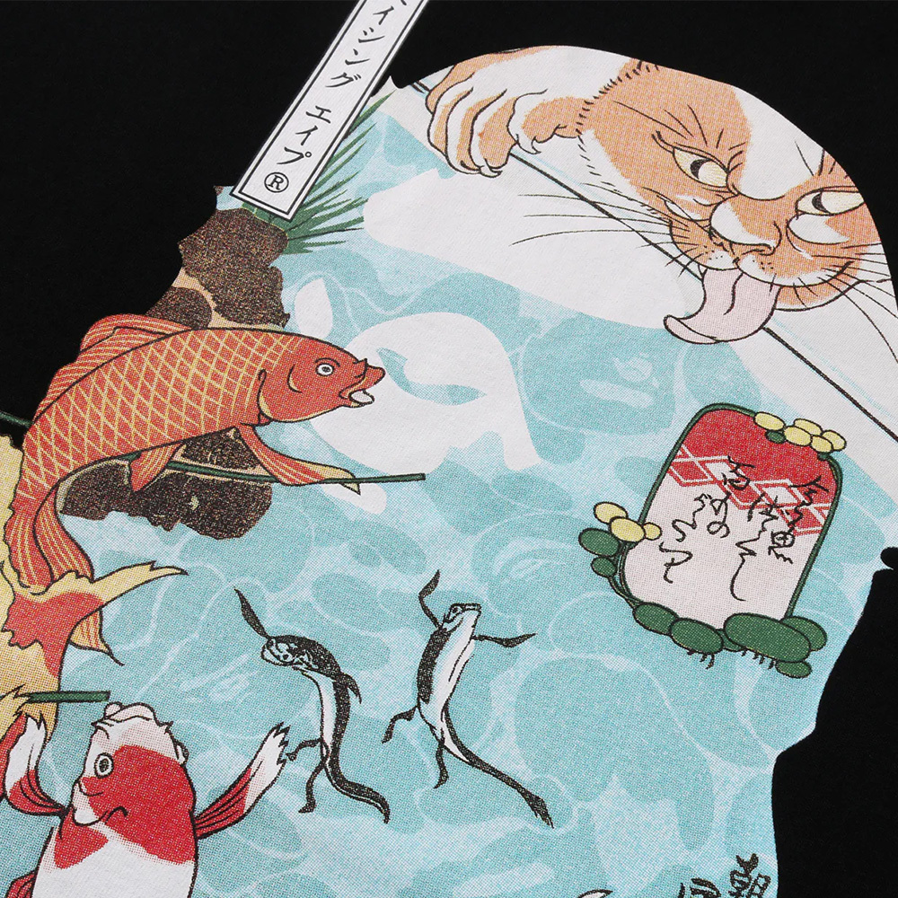 UKIYO-E X A BATHING APE 歌川國芳 金魚 黑色 / 白色 / 海軍藍 1L73110918