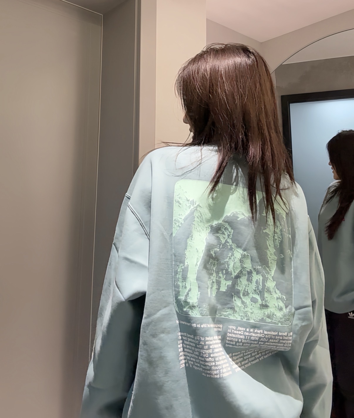 男款 NIKE ACG THERMA-FIT TEE 藍綠色 黑色 印花 寬鬆 內刷毛 長T 大學T【HV1120】NKTF