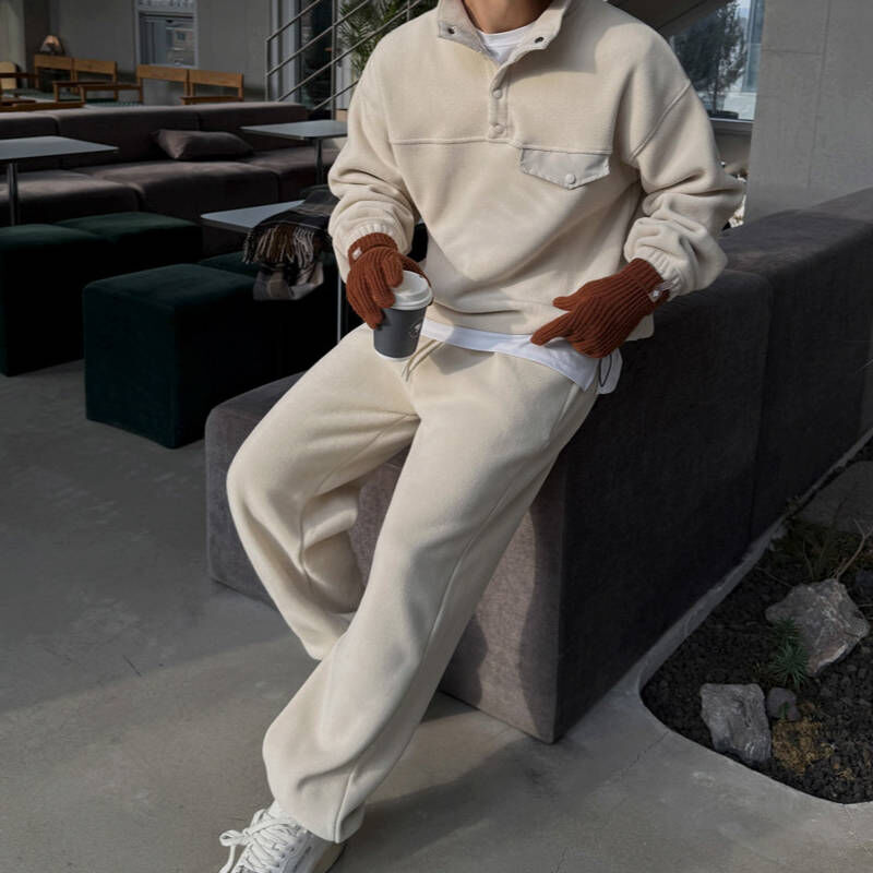 這套很帥，出門不用想，韓系立領高質感設計運動套裝