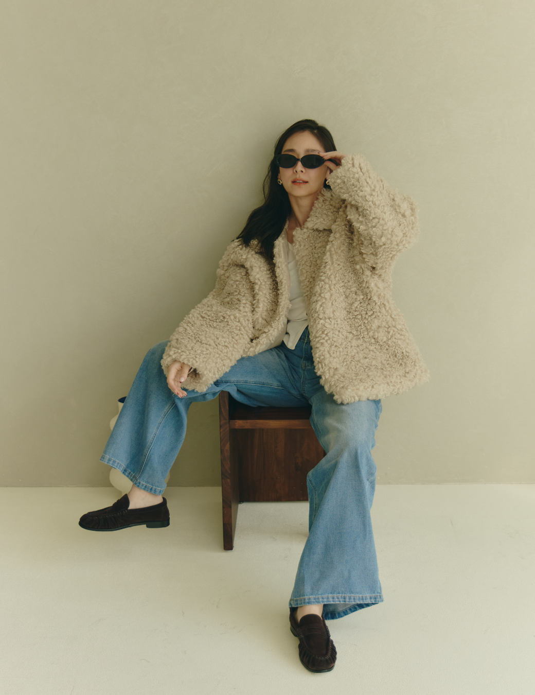 熊熊捲毛厚外套