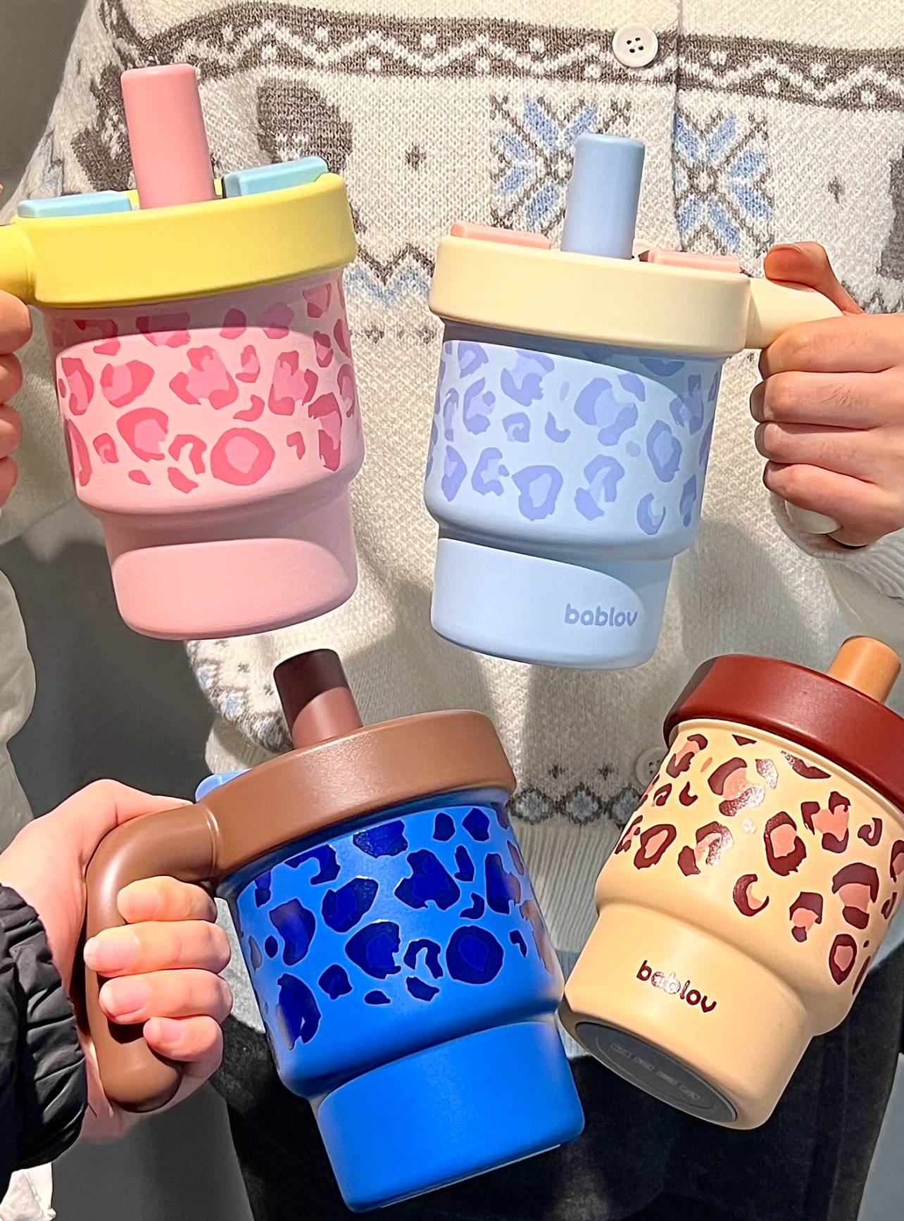 代購-BABLOV 豹紋 迷你 冰壩杯 水杯 610ml