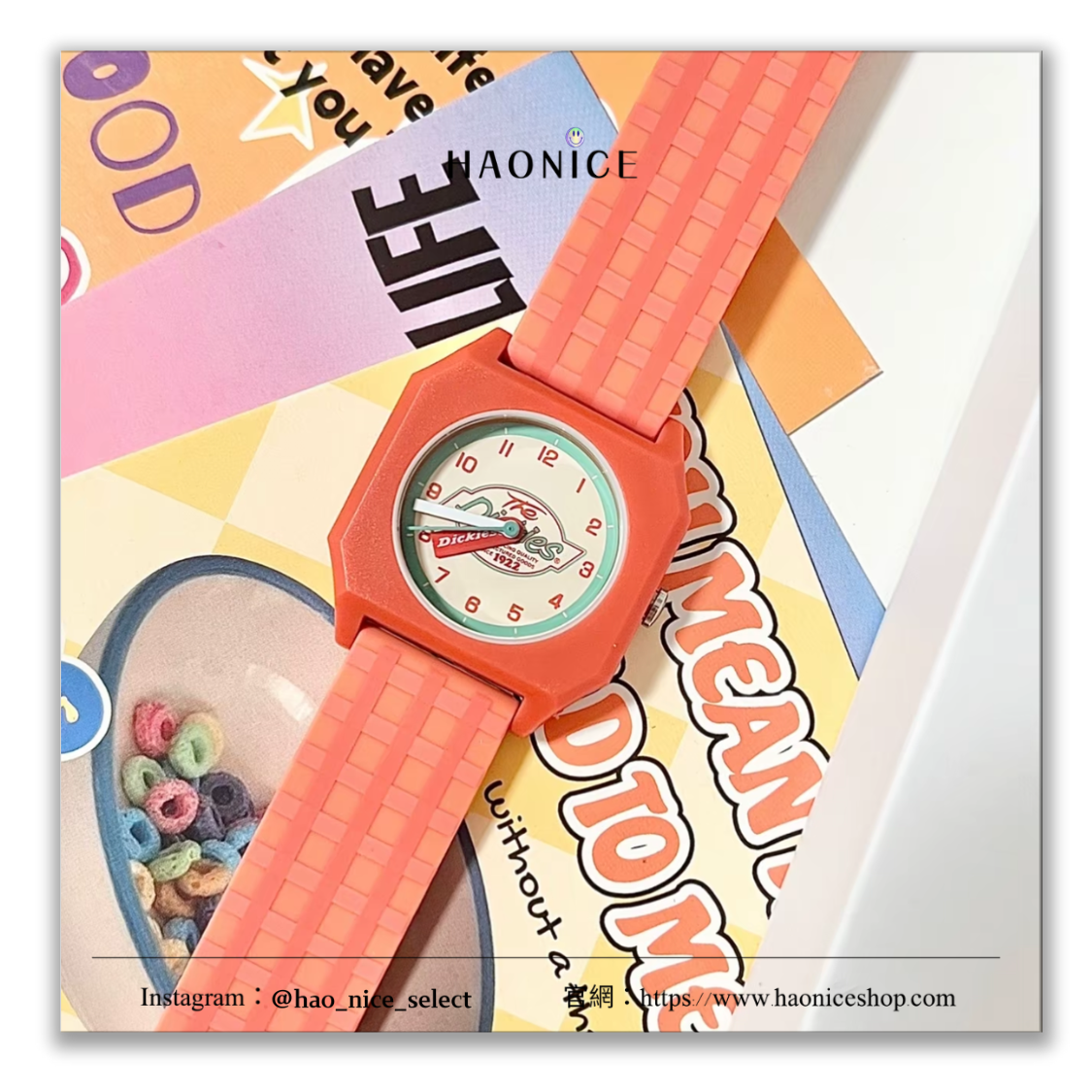 【HAO NICE】100%正品🔥潮流品牌 Dickies 多巴胺系列 馬卡龍多色🌈學生風 石英錶 指針表 防水運動錶