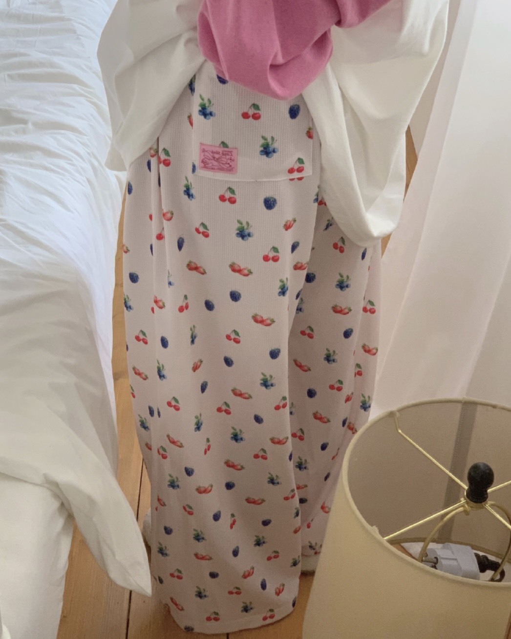 <小編已包色>韓國 小眾 設計師 品牌 水果系列 華夫格 親膚 睡褲 寬褲 7款