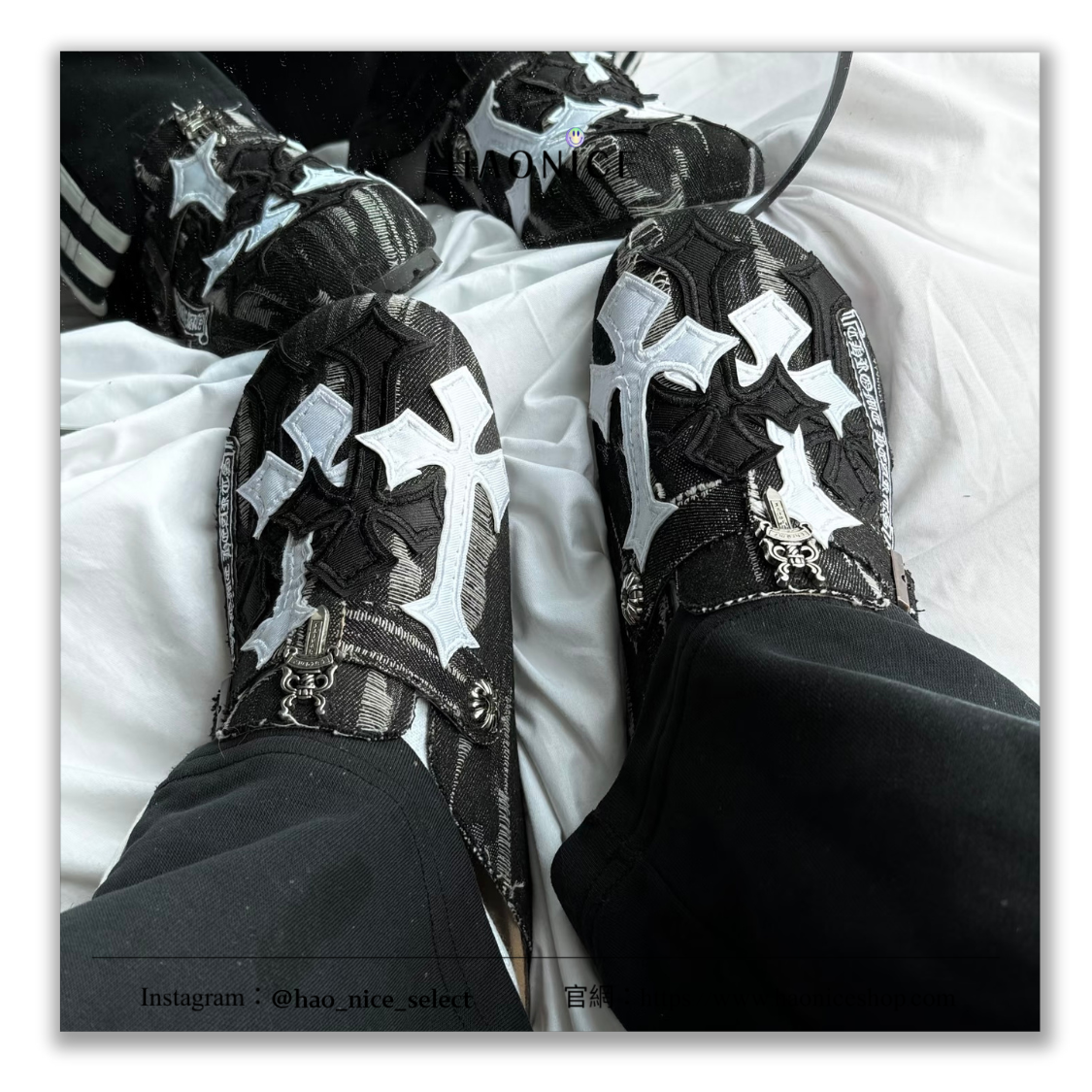 【HAO NICE】惡作劇訂製款🔥Chrome Hearts 克羅心 拼貼 古典十字架元素 哥德風 軟木底 勃肯鞋 拖鞋 包頭鞋