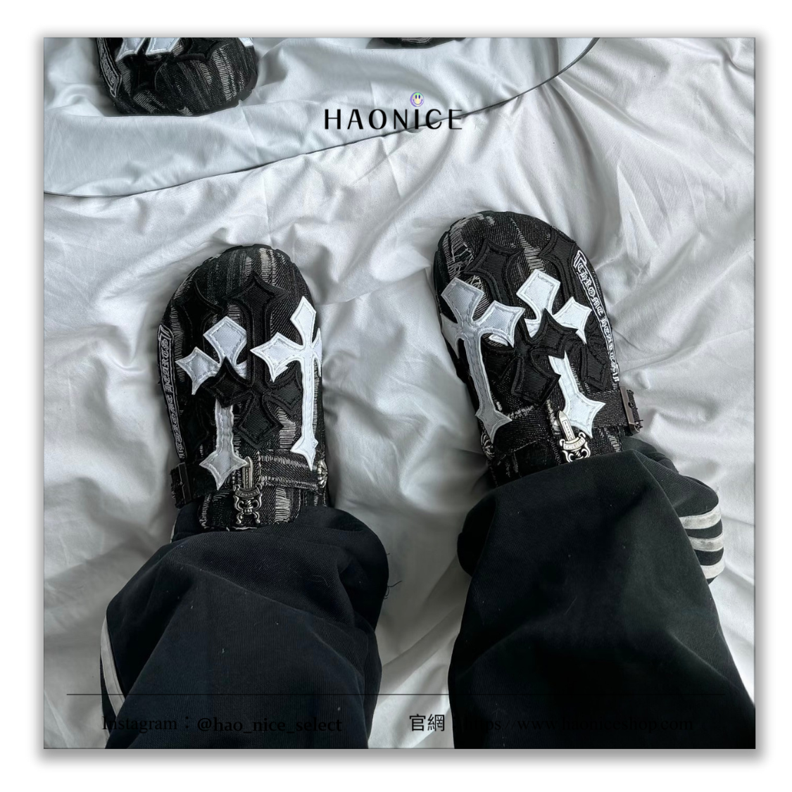 【HAO NICE】惡作劇訂製款🔥Chrome Hearts 克羅心 拼貼 古典十字架元素 哥德風 軟木底 勃肯鞋 拖鞋 包頭鞋