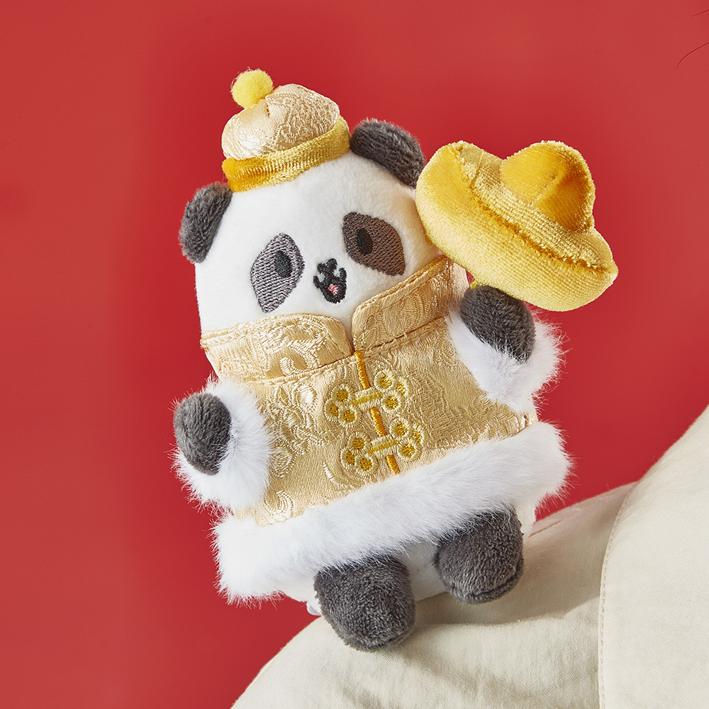 Panda Friends Chinese New Year Little Brother "De De" Shoulder Plush