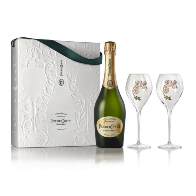 Perrier Jouet 巴黎之花 特級幹型香檳 連香檳杯X2 禮盒 [PRO0538]