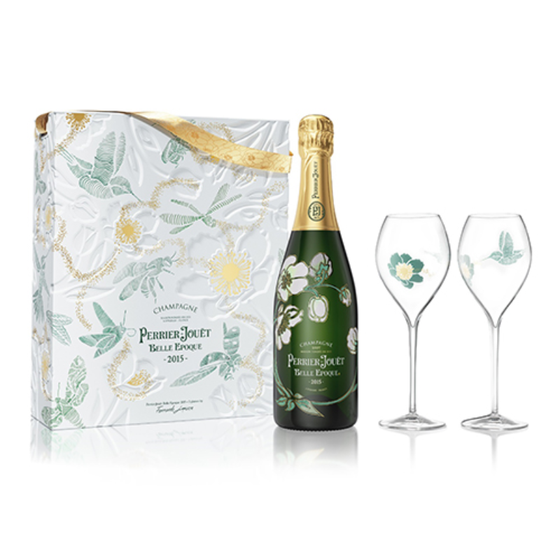 Perrier Jouet 巴黎之花 美好年代 香檳 2015 750ml 連香檳杯x2 禮盒 [PRO0539]