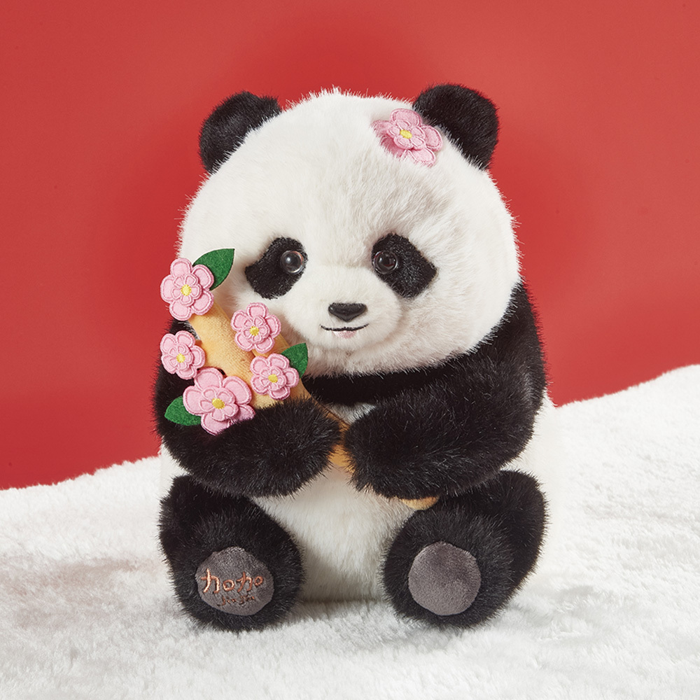 Peach Blossom Elder Sister "Jia Jia" Sitting Panda Plush