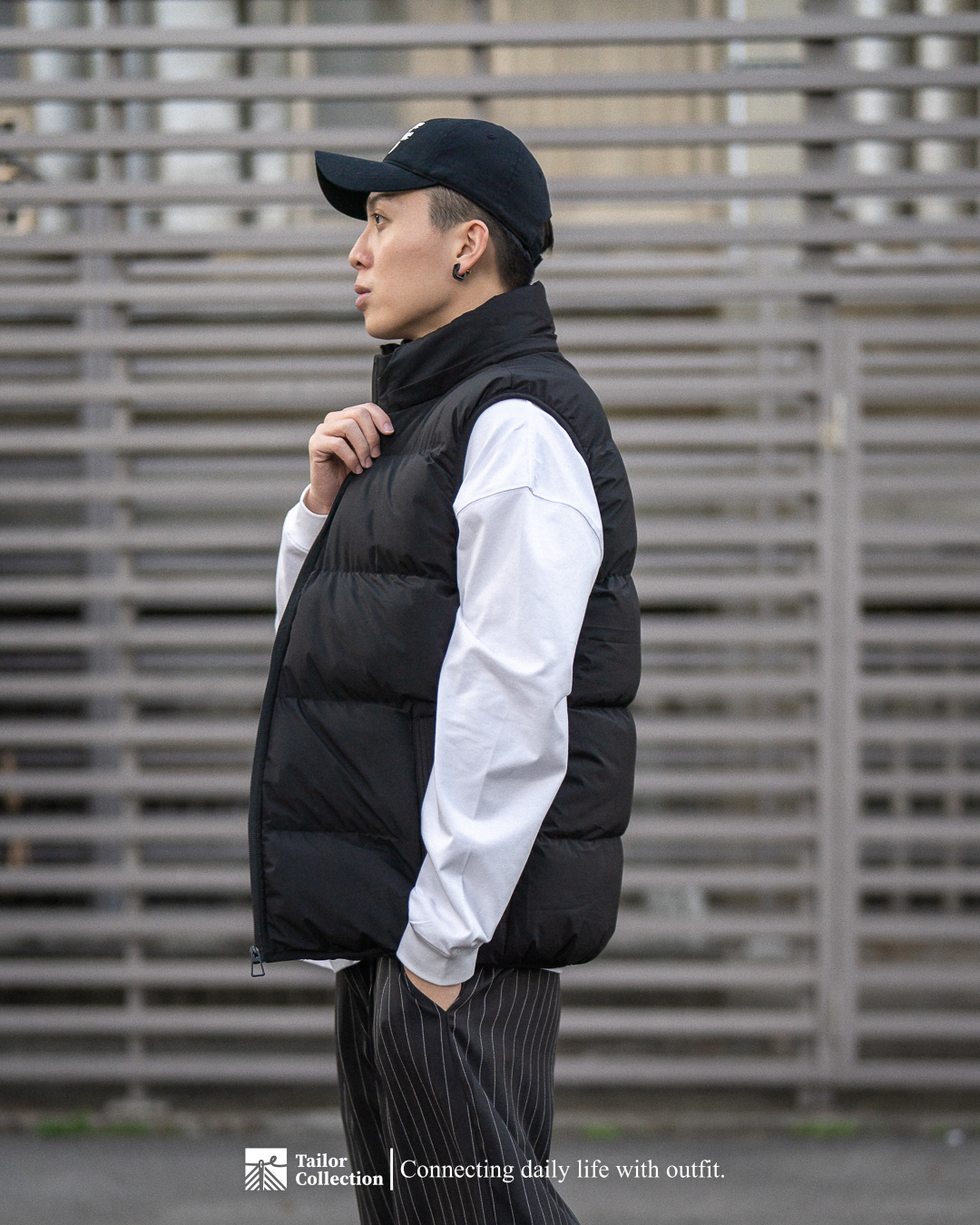 #現貨+預購 Tailor collection 鋪棉連帽背心 可拆卸 保暖背心 黑 軍綠 卡其 灰藍