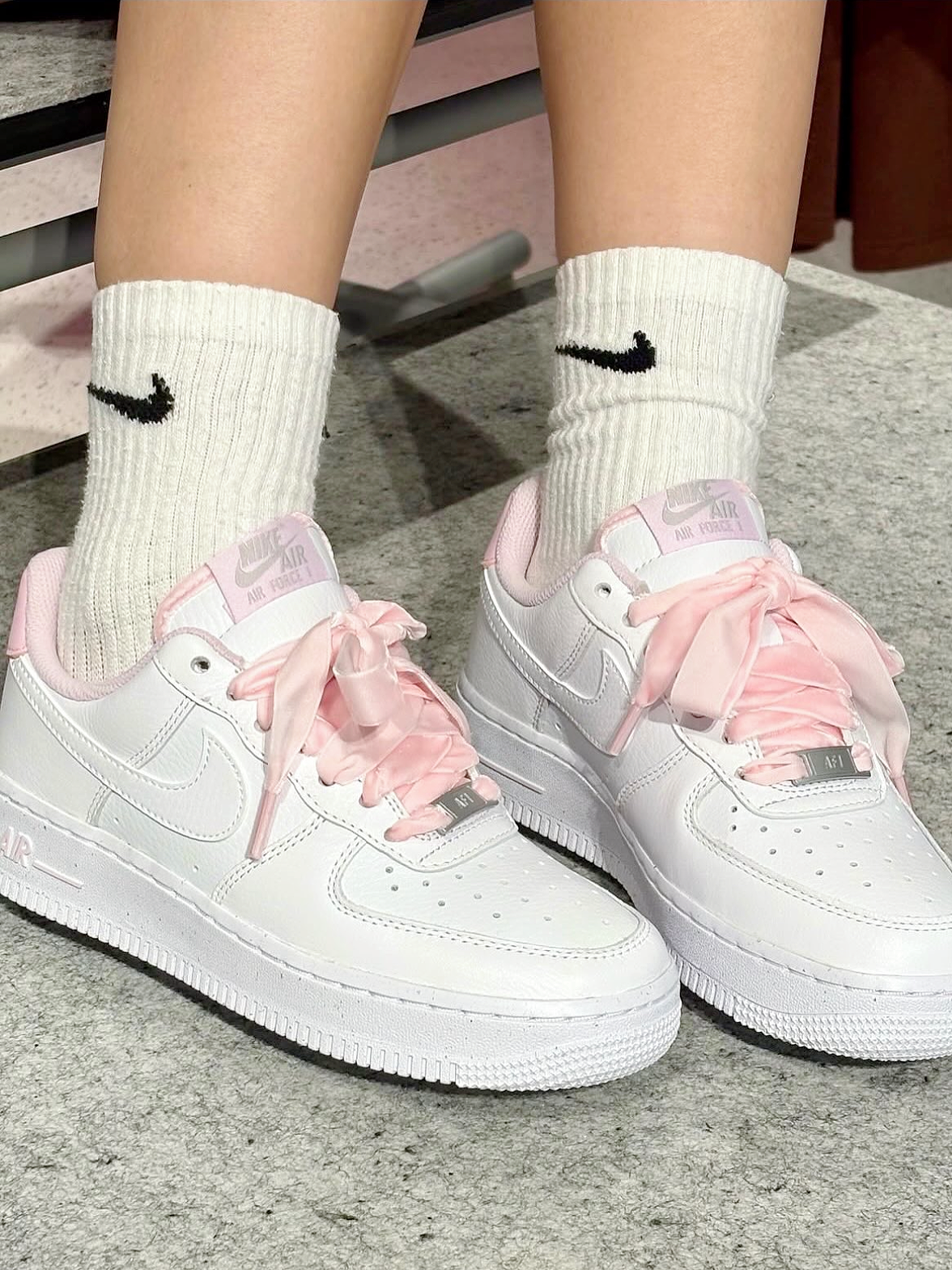 NIKE AIR FORCE VINTAGE 緞帶 櫻花粉