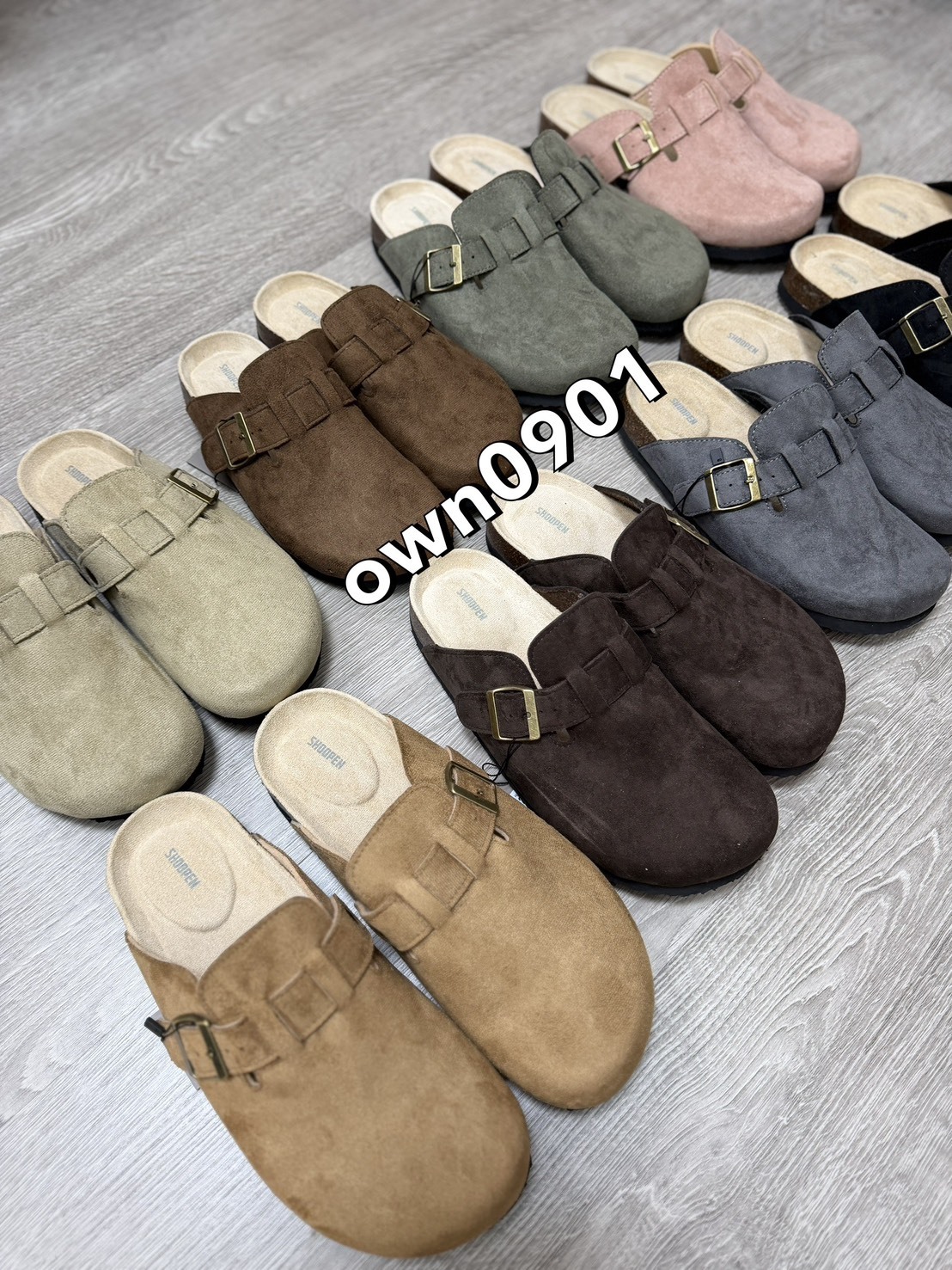 【OWN】SHOOPEN 勃肯鞋 懶人鞋 休閒 麂皮 懶人拖 穆勒 MULE 不分男女 黑色 灰色 駝色 咖啡色 卡其 粉色 綠 可可