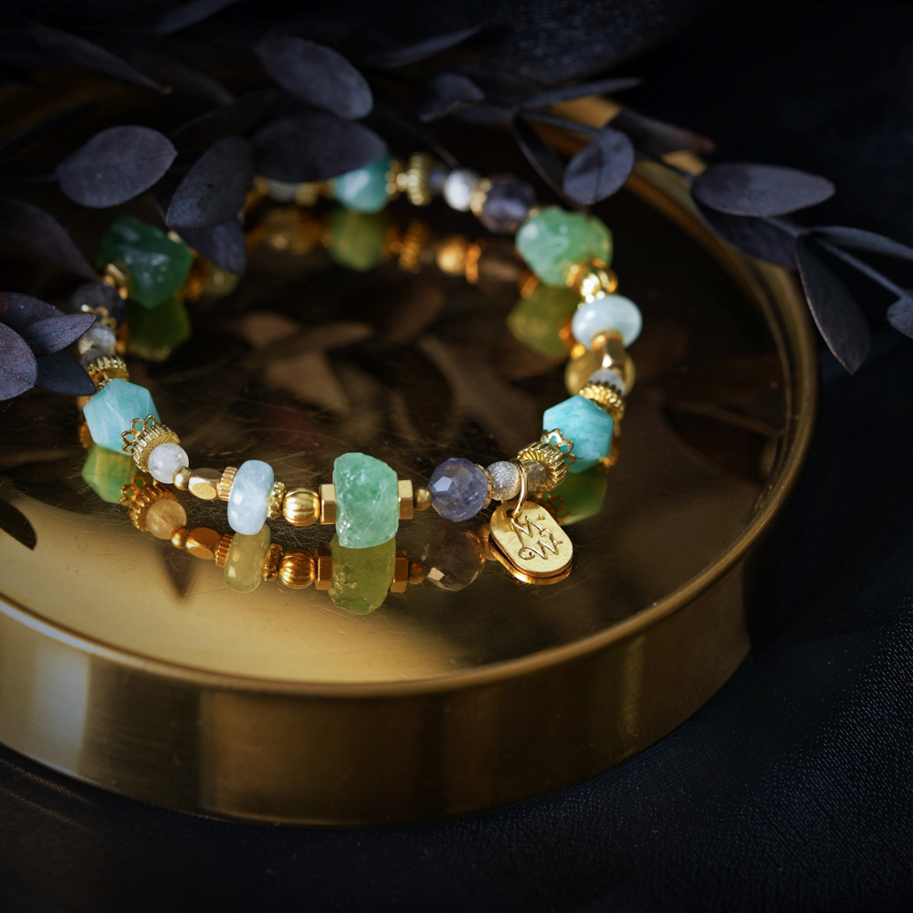 初｜東陵玉天河石堇青石手鍊 C1760