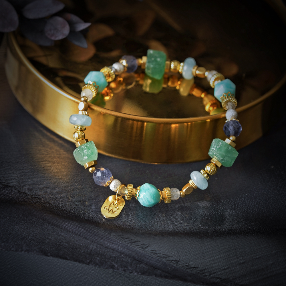 初｜東陵玉天河石堇青石手鍊 C1760