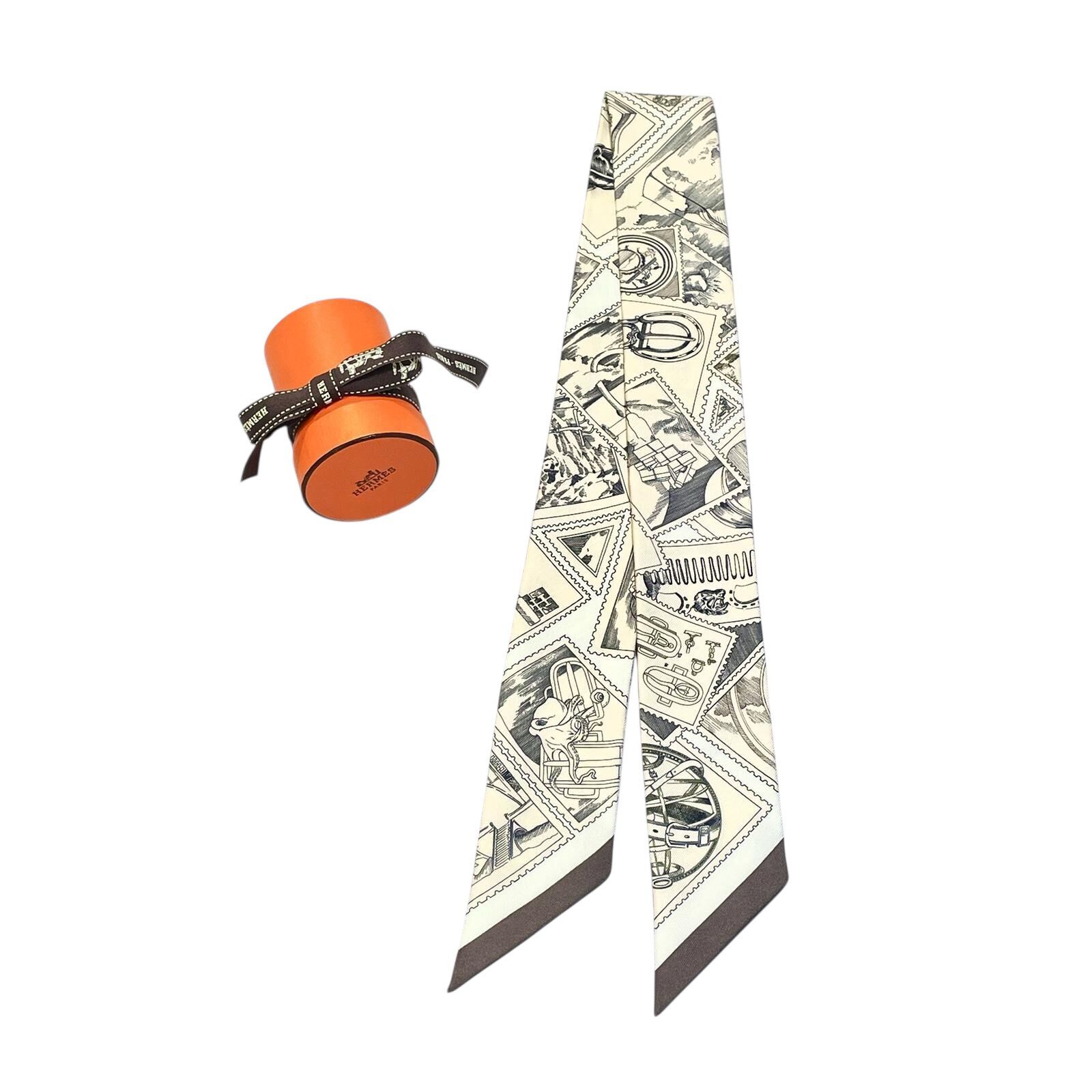 HERMES TWILLY 白/灰/石墨 Le Philateliste du Faubourg H064205S 12 #BRAND NEW #香榭站正品