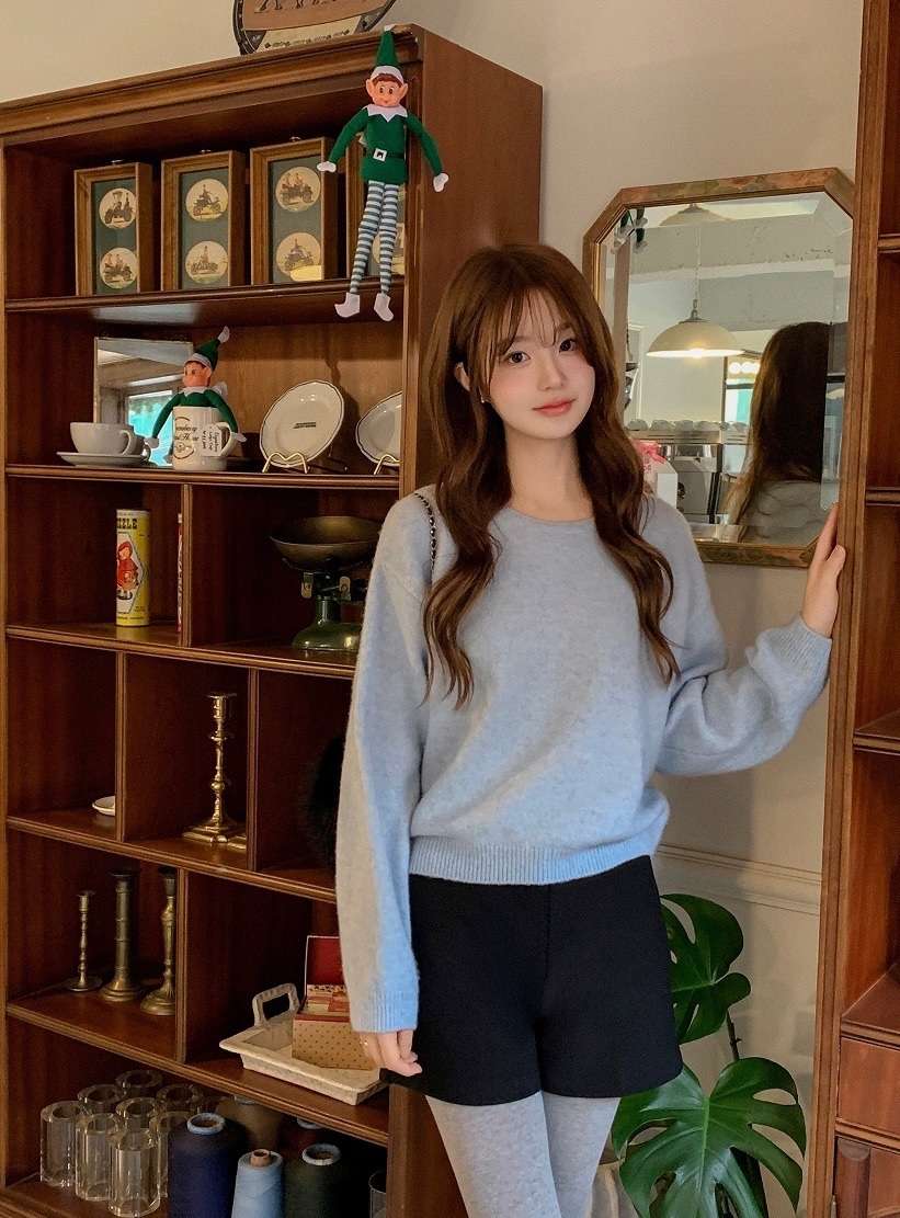 【7/1完額外95折優惠預訂】韓國短款圓領針織上衣（10色）