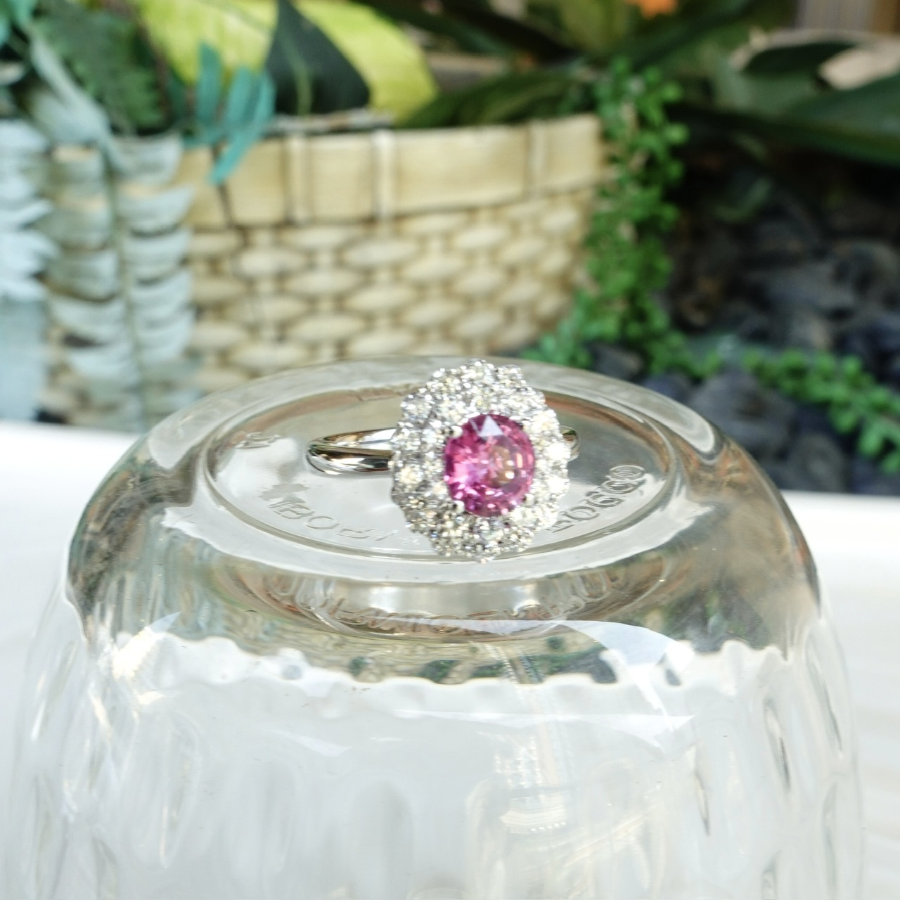 1.09ct無燒Padparadscha 18K金戒指-日出色  (帶寶石證書)