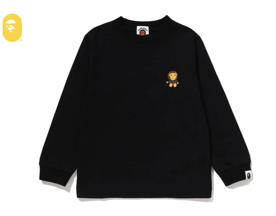 【BAPE童裝】0103 發售MILO PLUSH DOLL ONE POINT LS TEE