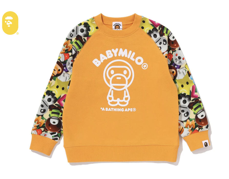 【BAPE童裝】0103 發售 衛衣 3D MILO ALL FRIENDS CREWNECK SWEATSHIRT
