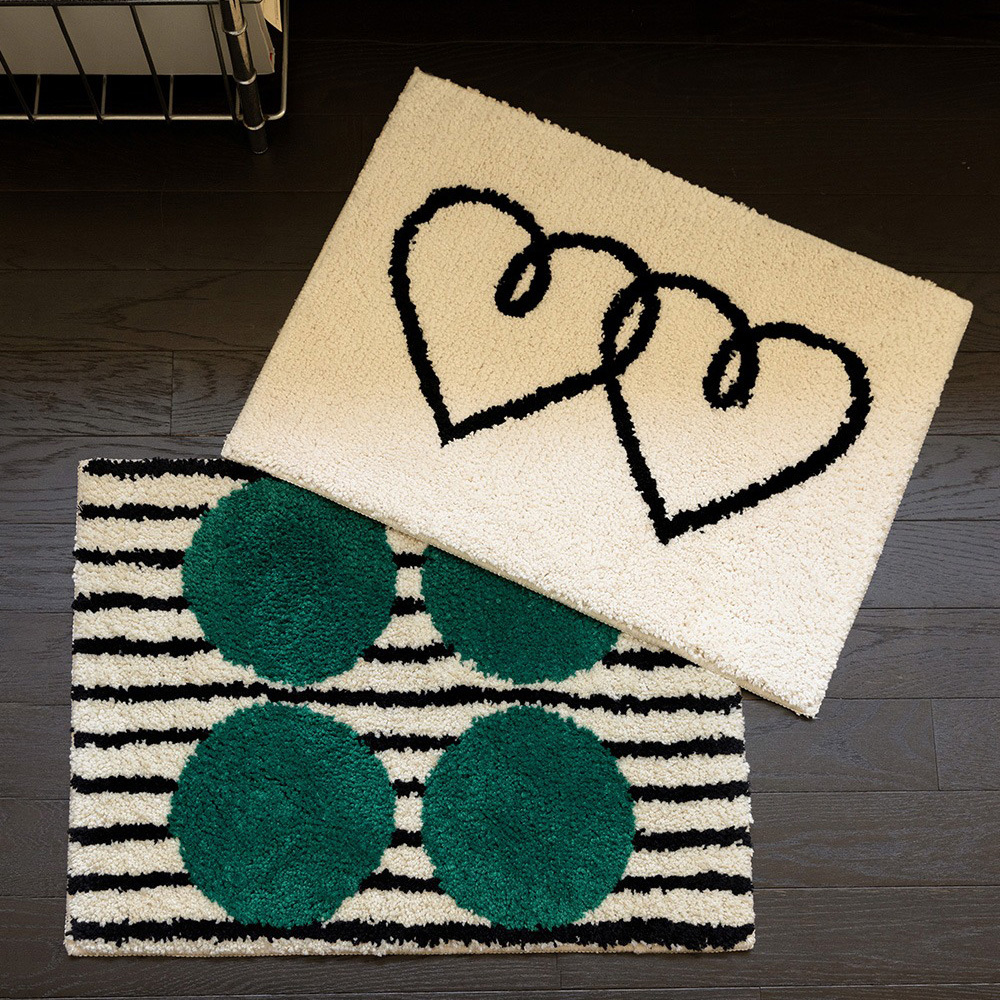 【BOWELL】柔軟長毛提花浴室地墊 (13款)