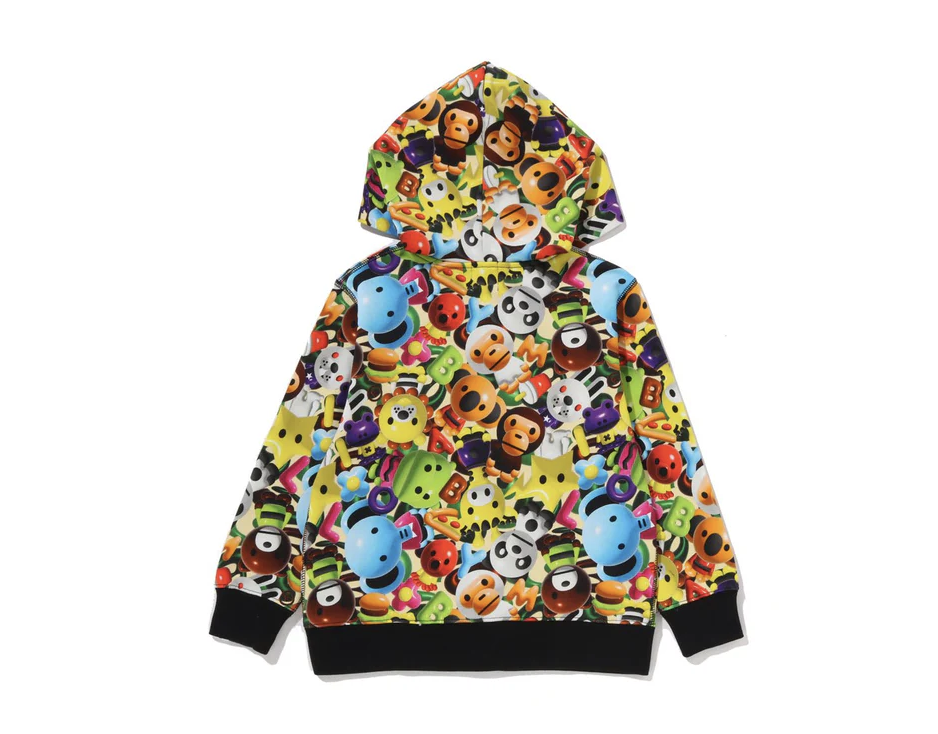 【BAPE童裝】0103 發售 3D MILO ALL FRIENDS ZIP HOODIE