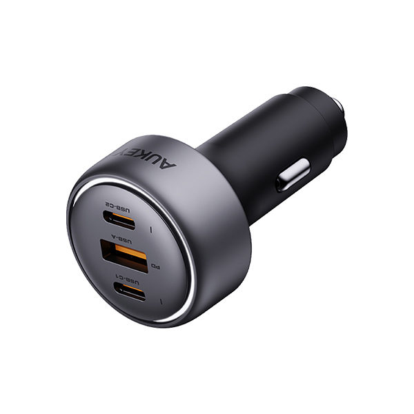 AUKEY 3孔100W PD快充車用充電器／點菸器 CC-P3