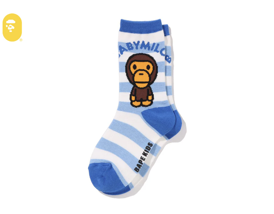 【BAPE配件】0103 發售  童襪 BABY MILO STRIPE SOCKS